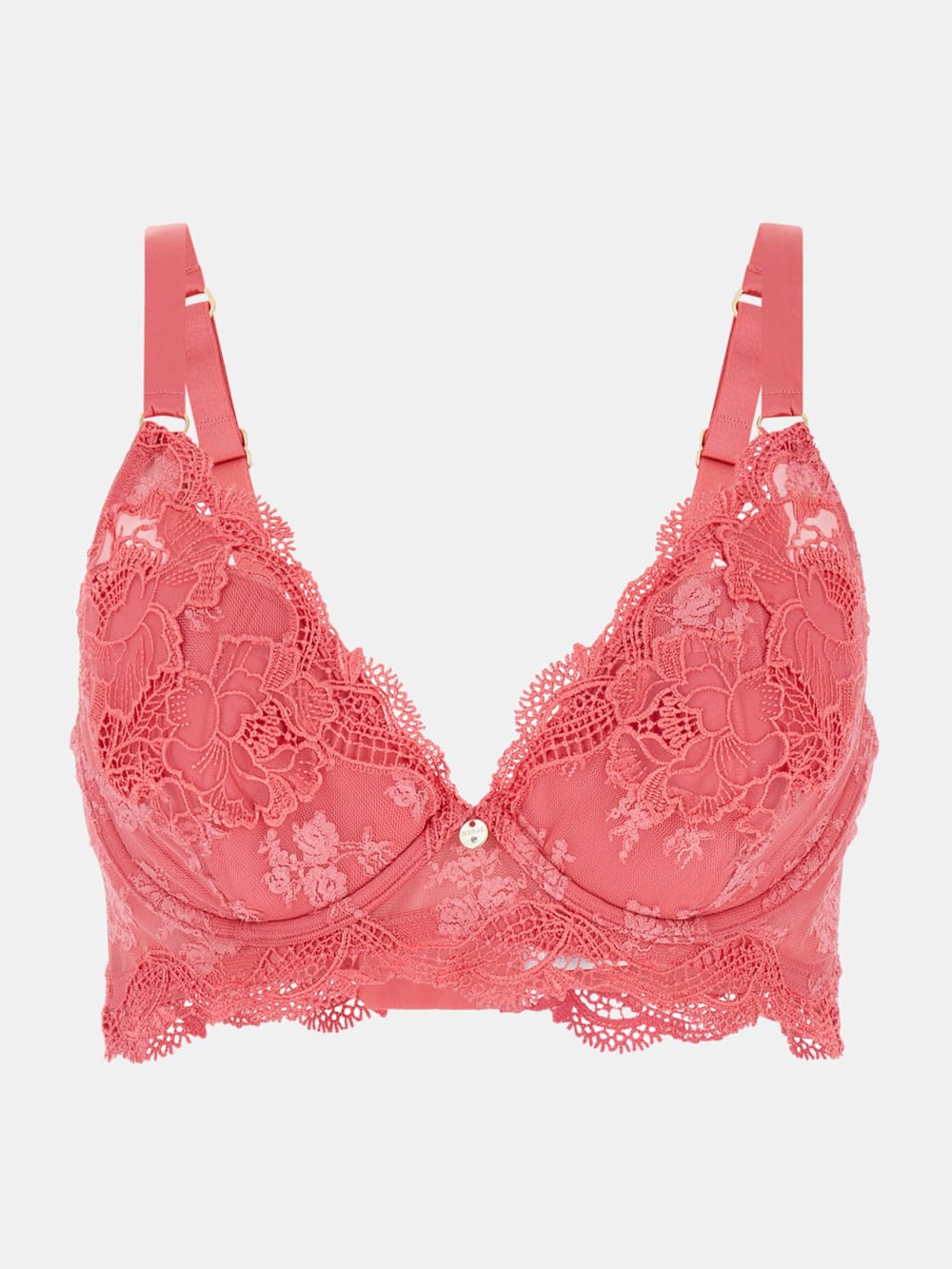 Louise Floral Lace Padded Halter Bra - Guess