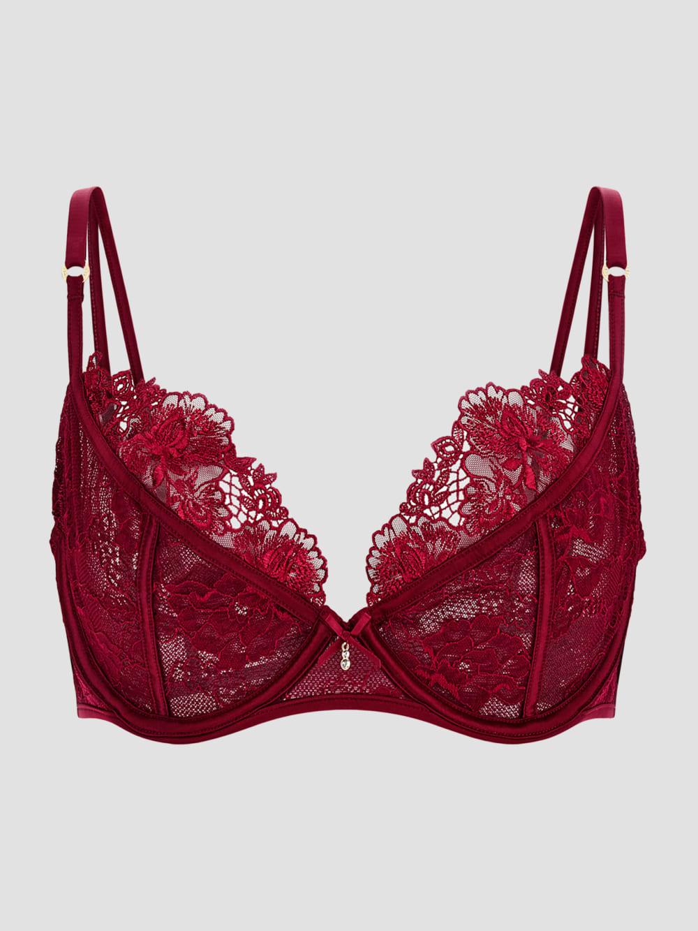 Rebecca Floral Lace Balcony Bra - Guess