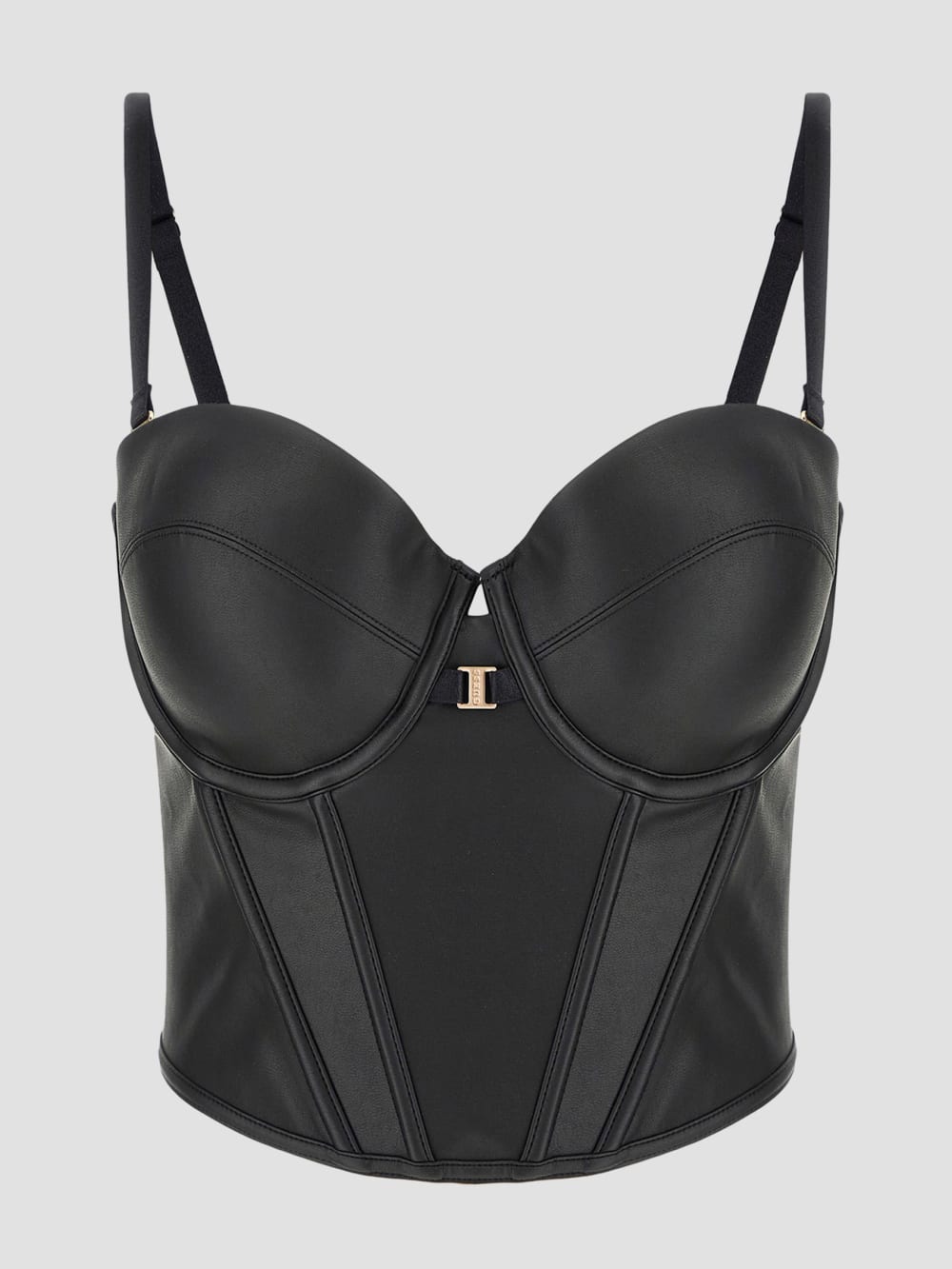 Tania Faux-Leather Padded Bustier - Guess