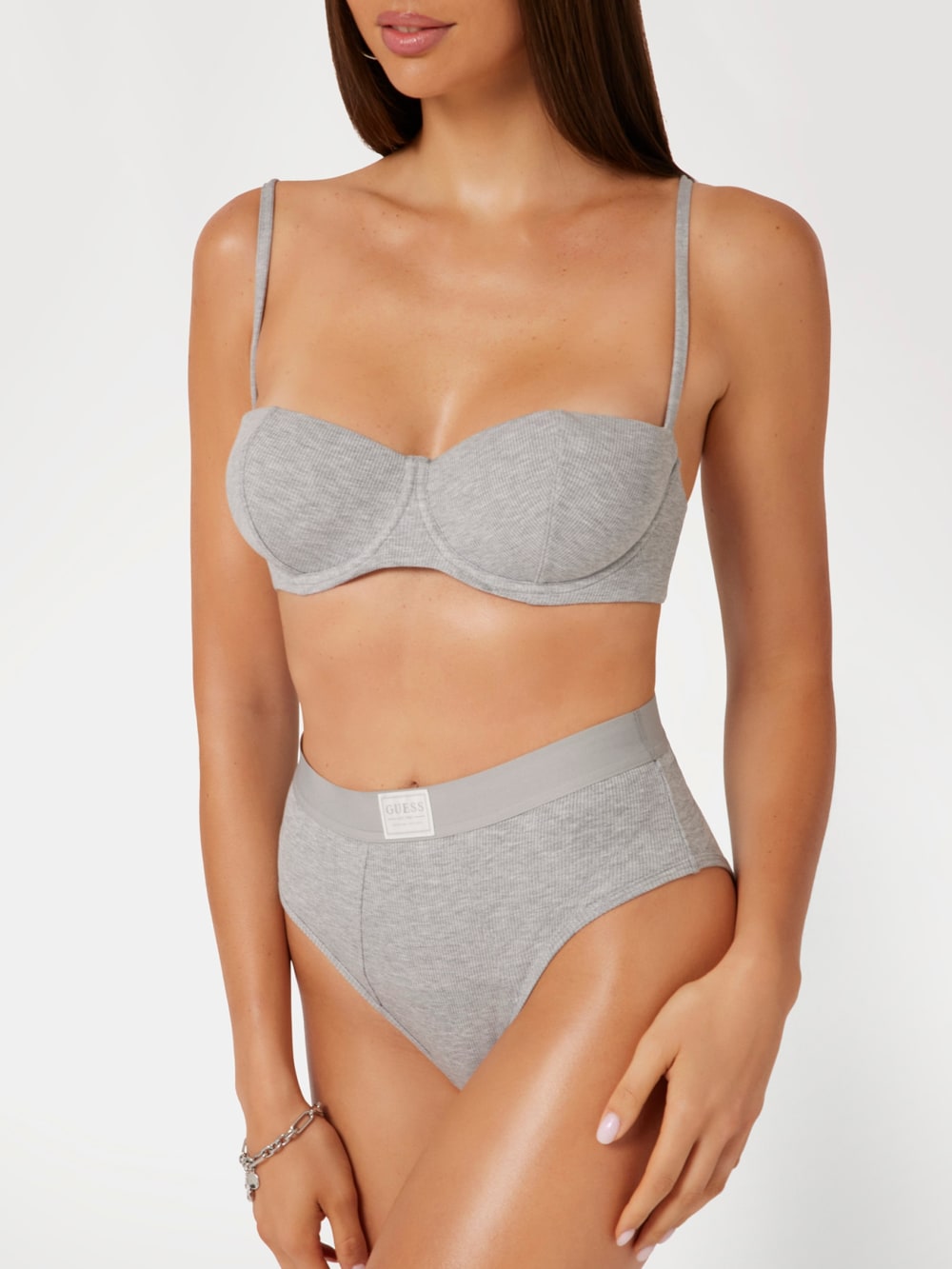 Eco Tessa Rib High-Waist Brazilian Panty - Guess