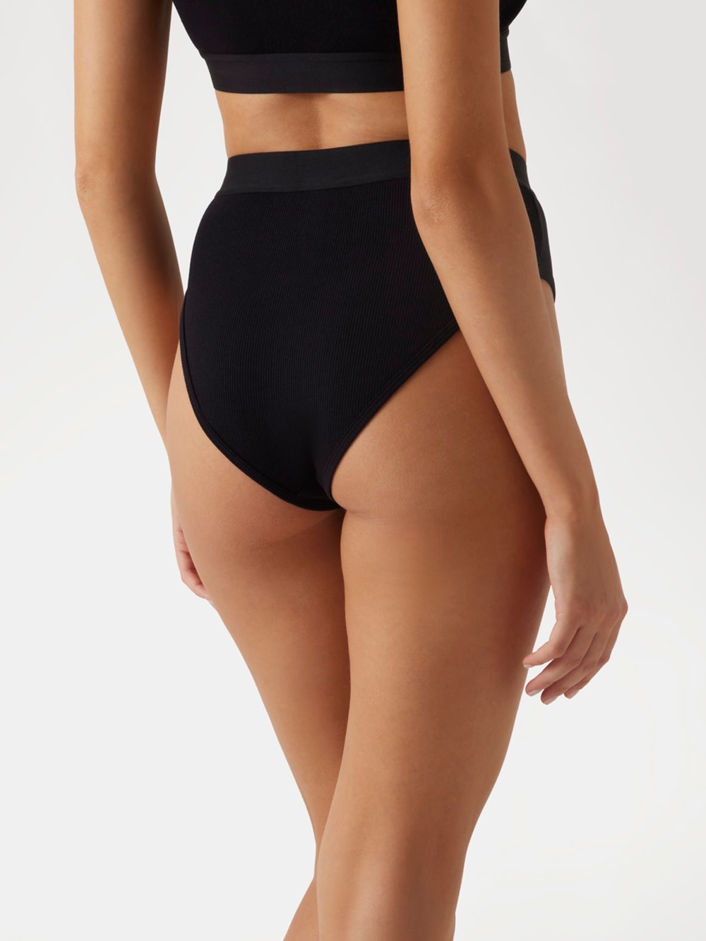 Eco Tessa Rib High-Waist Brazilian Panty - Guess