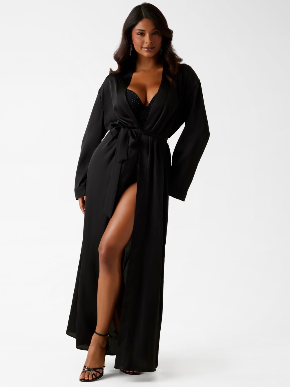 Eco Strass Rhinestone Signature Longline Robe - Guess