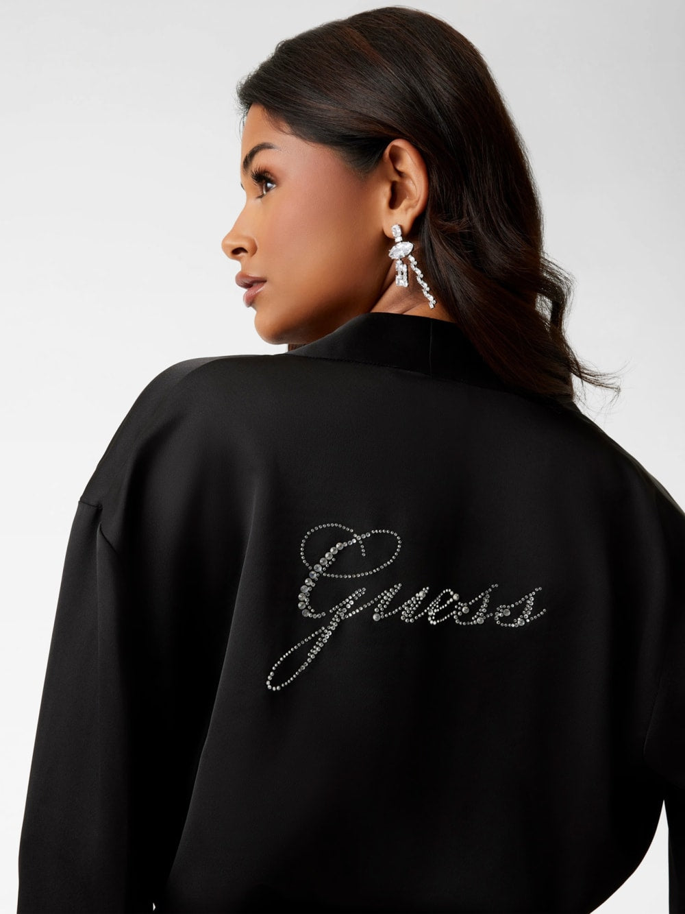 Eco Strass Rhinestone Signature Longline Robe - Guess