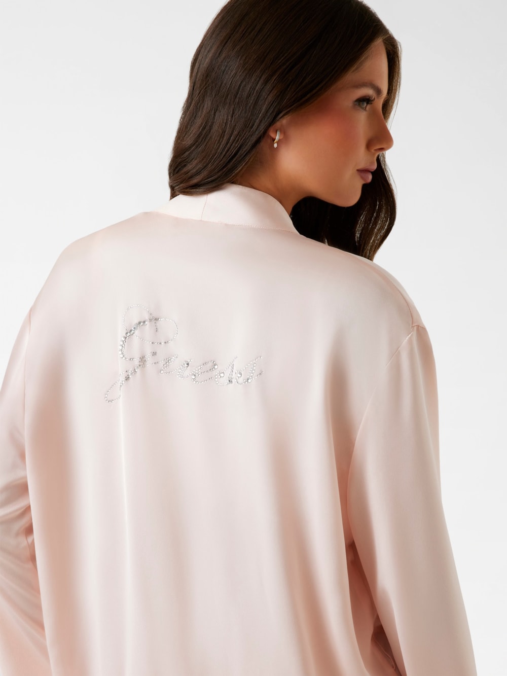 Eco Strass Rhinestone Signature Longline Robe - Guess