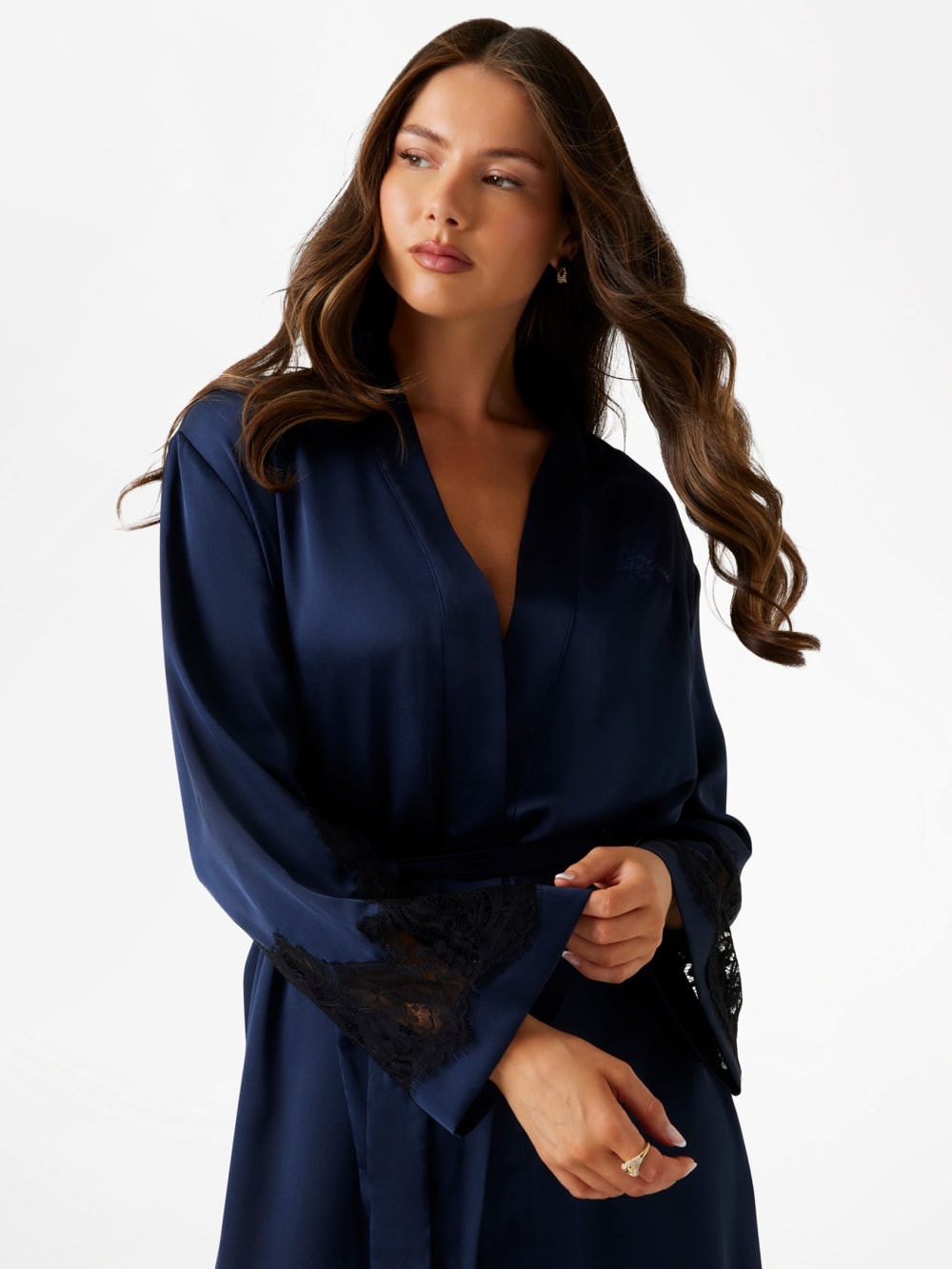 Eco Daphne Long Satin Kimono - Guess