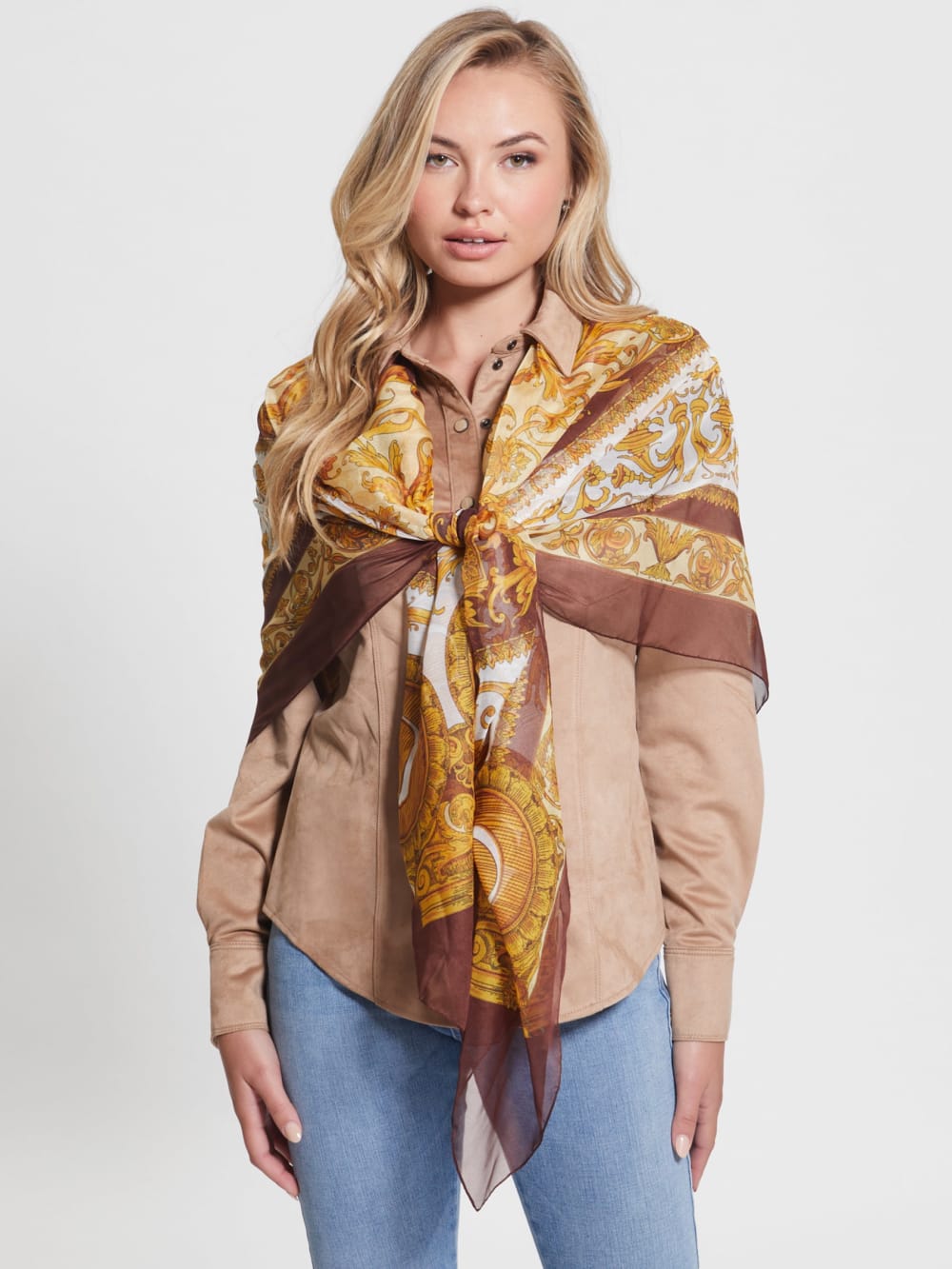 Eryn Sheer Silk Scarf - Guess
