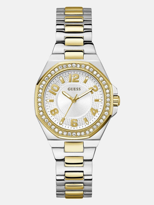 Silver and Gold-Tone Analog Watch - Guess