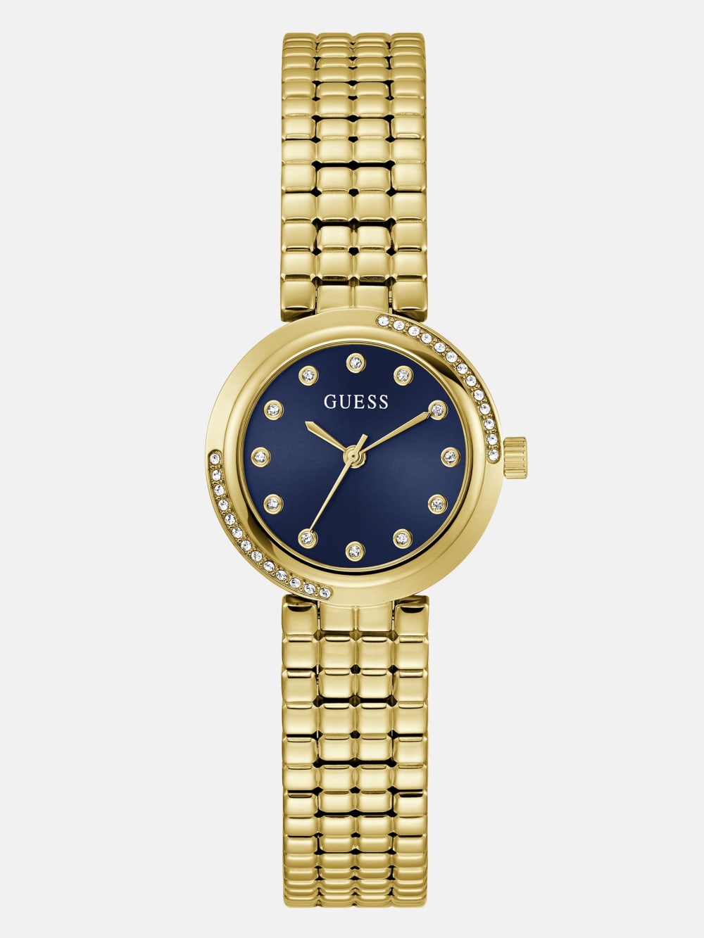 Gold-Tone and Blue Analog Watch - Guess