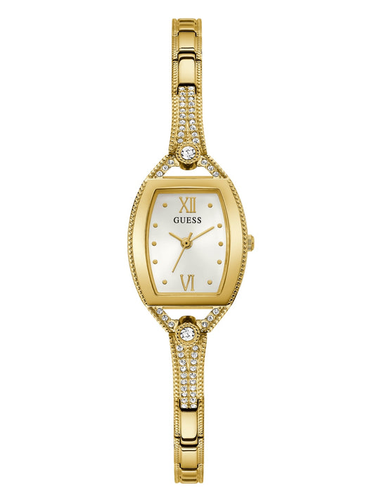 Gold-Tone Rhinestone Analog Watch - Guess