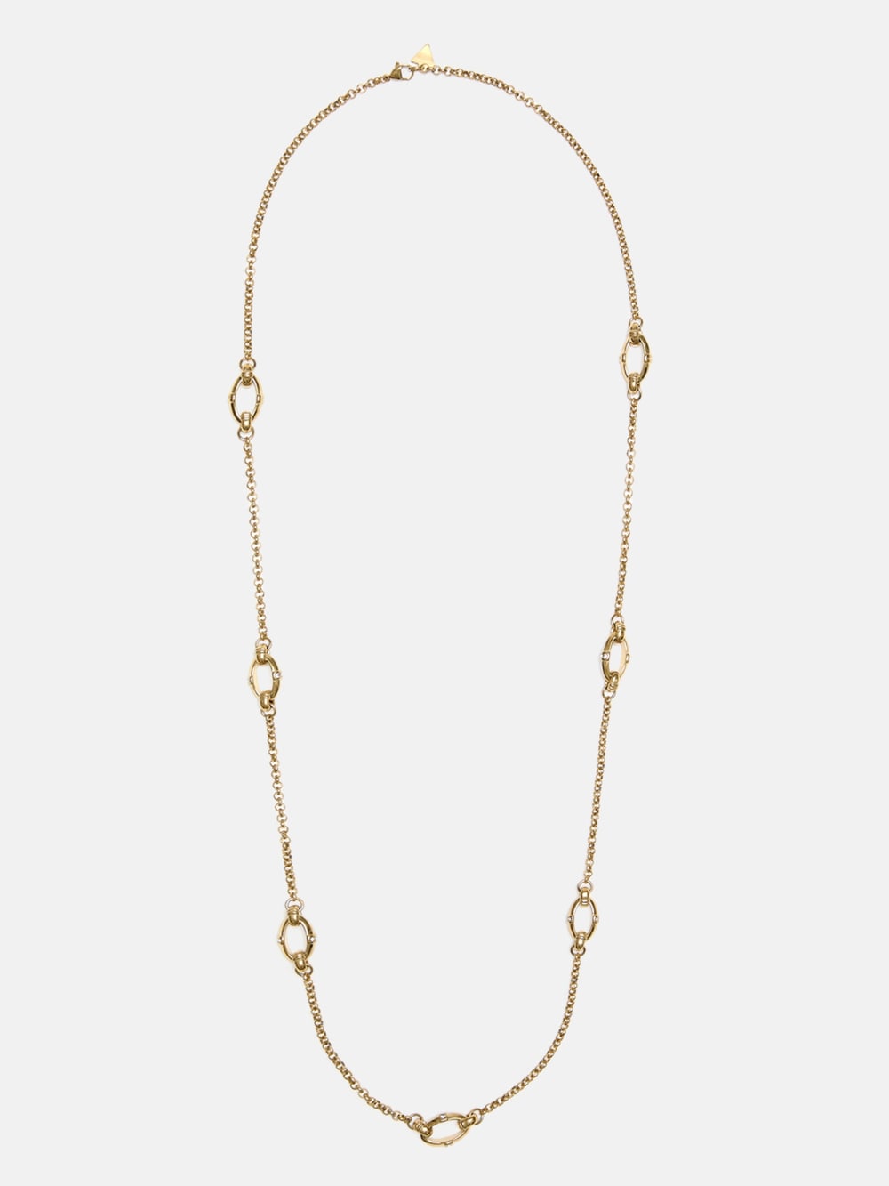 Gold-Tone Bamboo Linked Chain Necklace - Guess