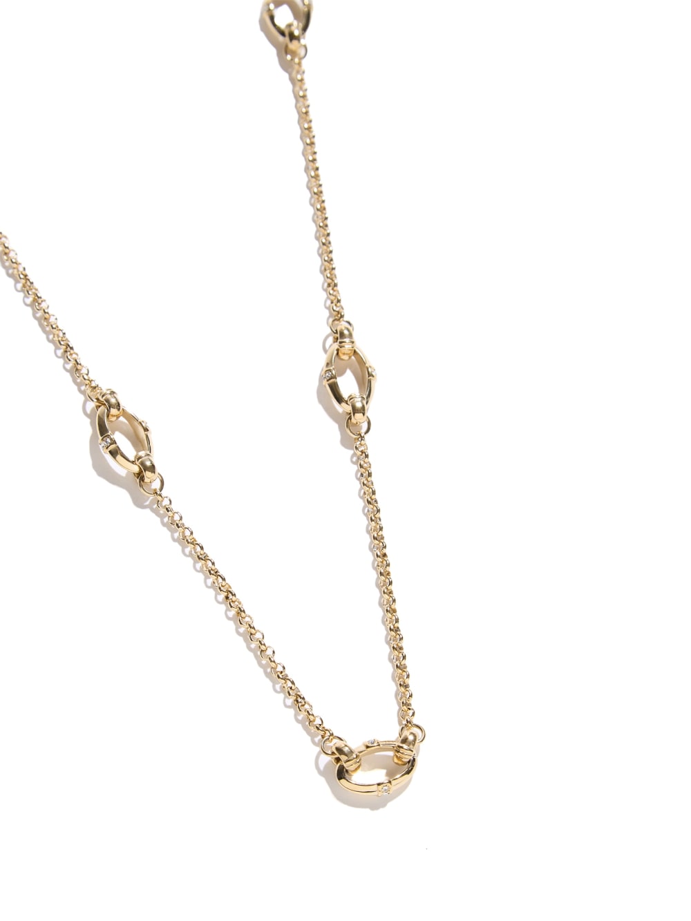 Gold-Tone Bamboo Linked Chain Necklace - Guess
