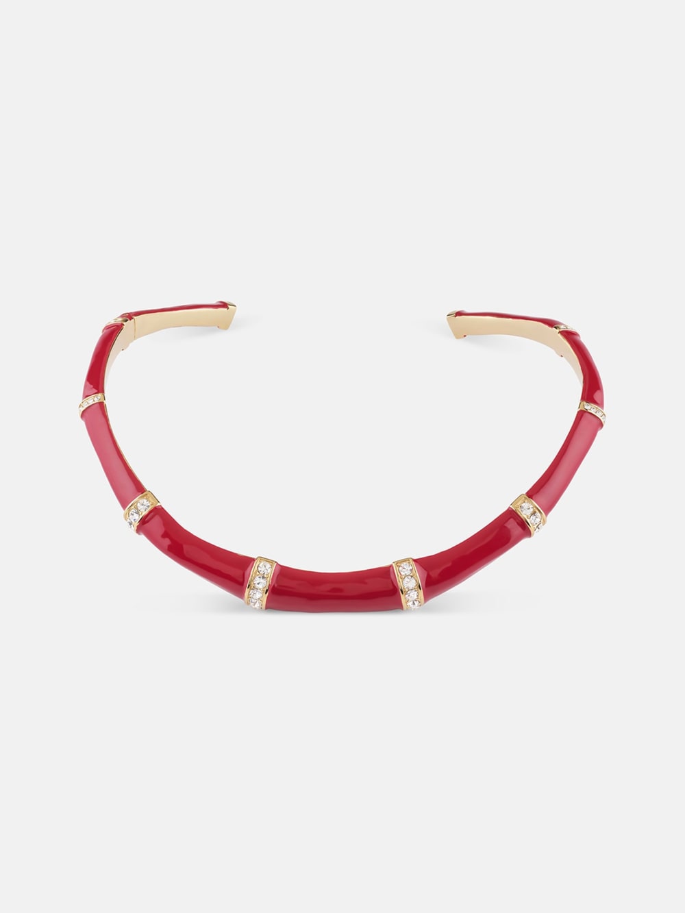 Gold-Tone and Red Bamboo Choker - Guess