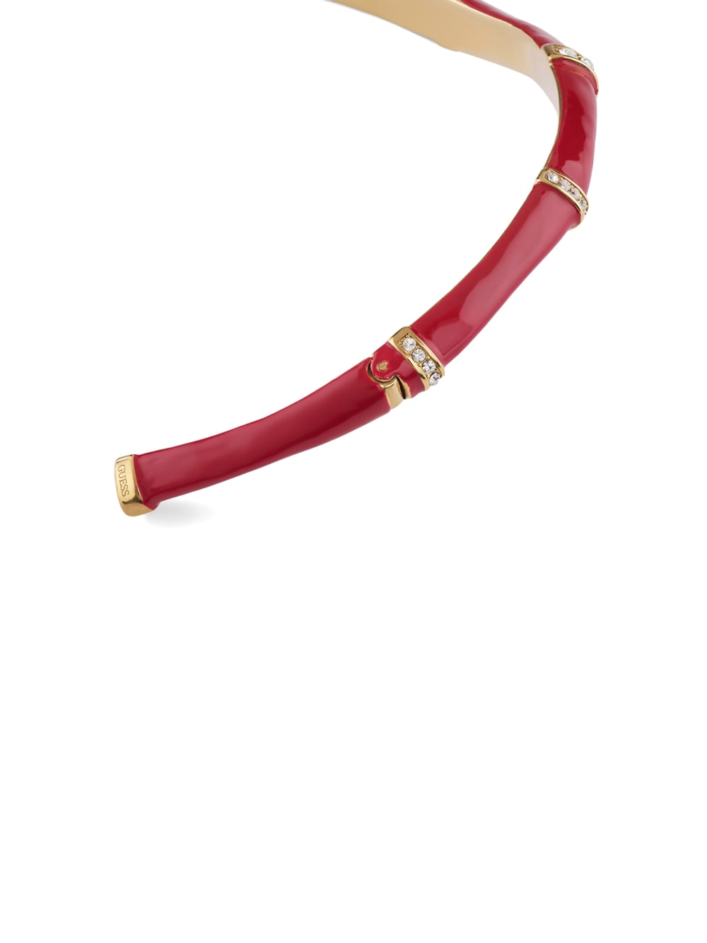Gold-Tone and Red Bamboo Choker - Guess