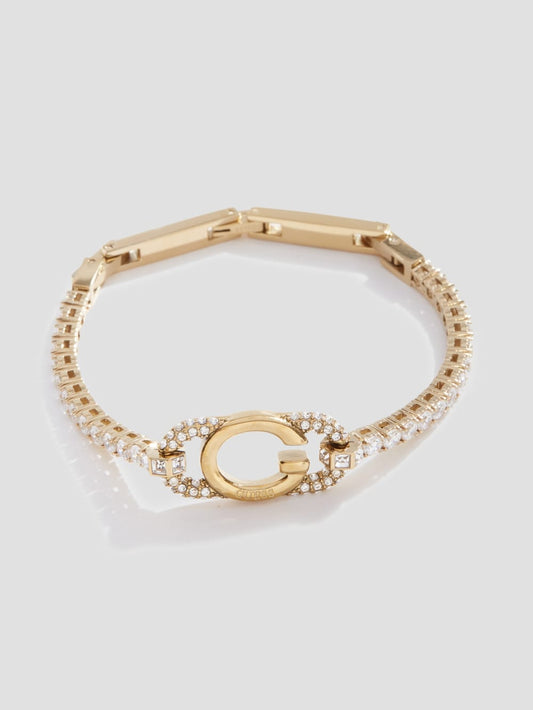 Gold-Tone Signature Tennis Bracelet - Guess