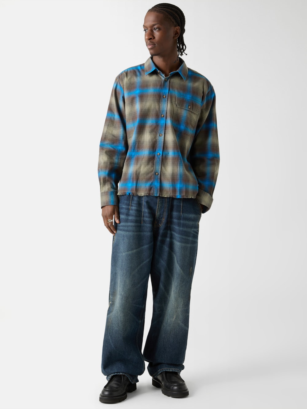 GUESS Originals Eco Plaid Boxy Pocket Shirt - Guess