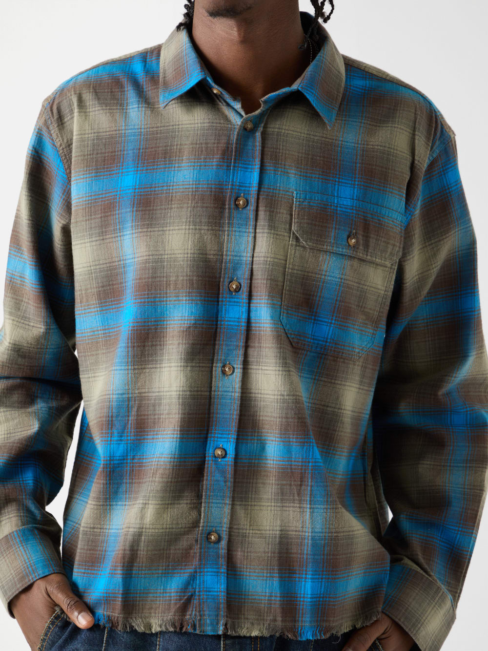 GUESS Originals Eco Plaid Boxy Pocket Shirt - Guess