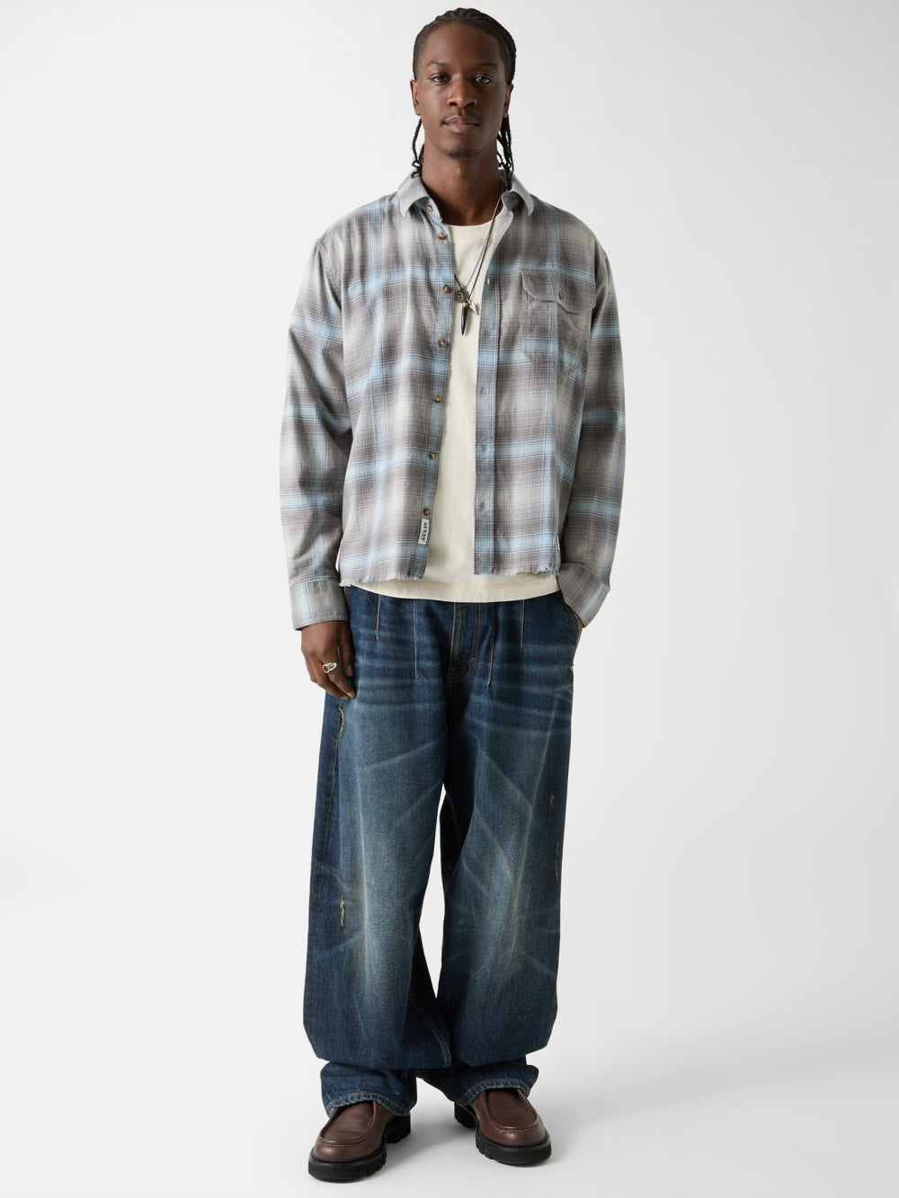 GUESS Originals Eco Plaid Boxy Pocket Shirt - Guess