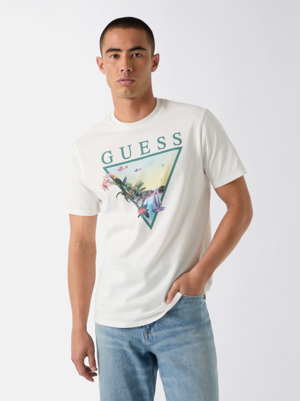 Triangle logo t-shirt - Guess