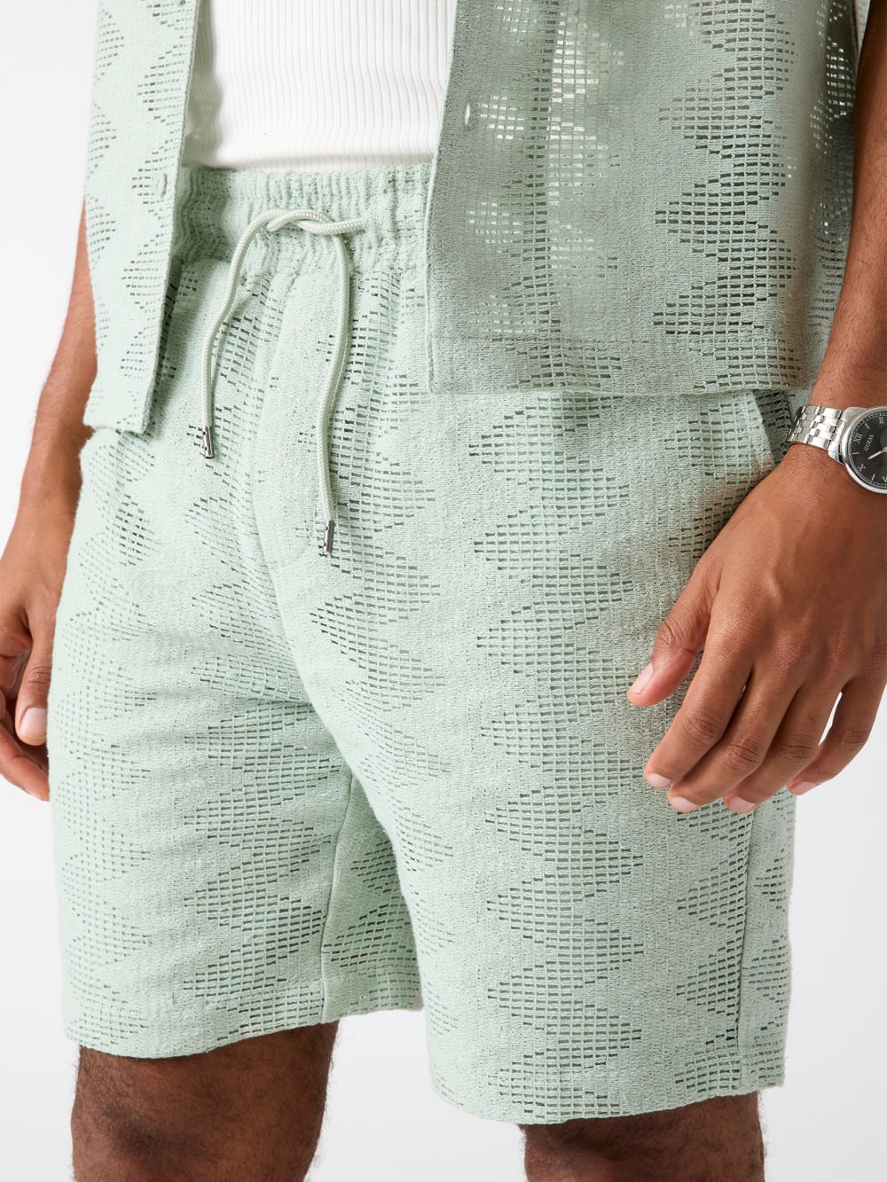 Rib-knit shorts - Guess