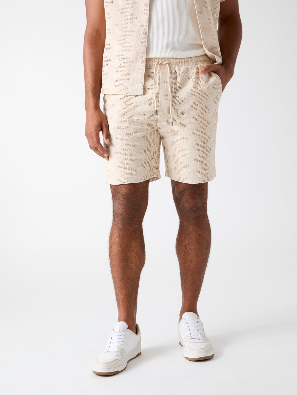 Rib-knit shorts - Guess