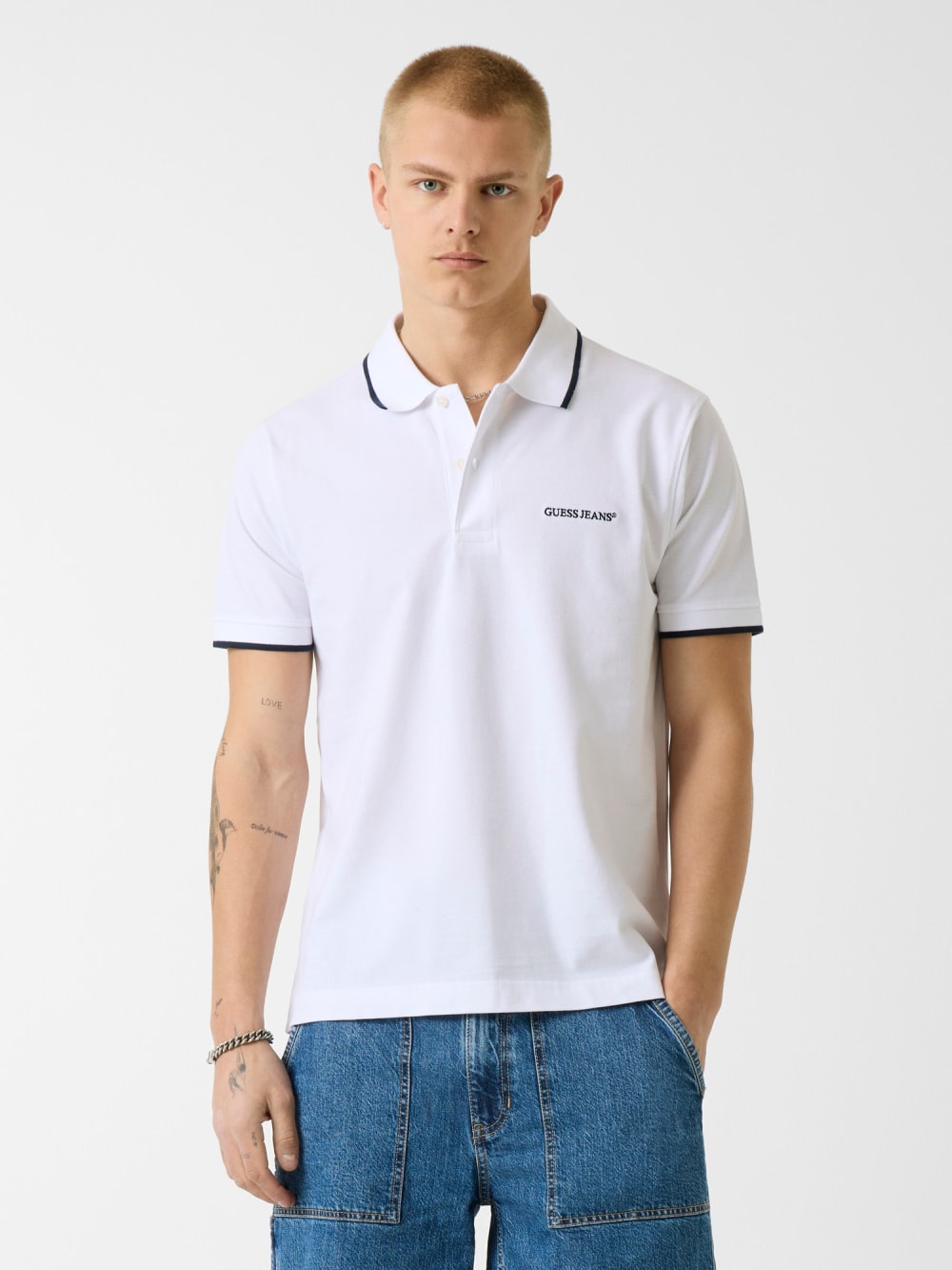 Embroidered Logo Polo - Guess
