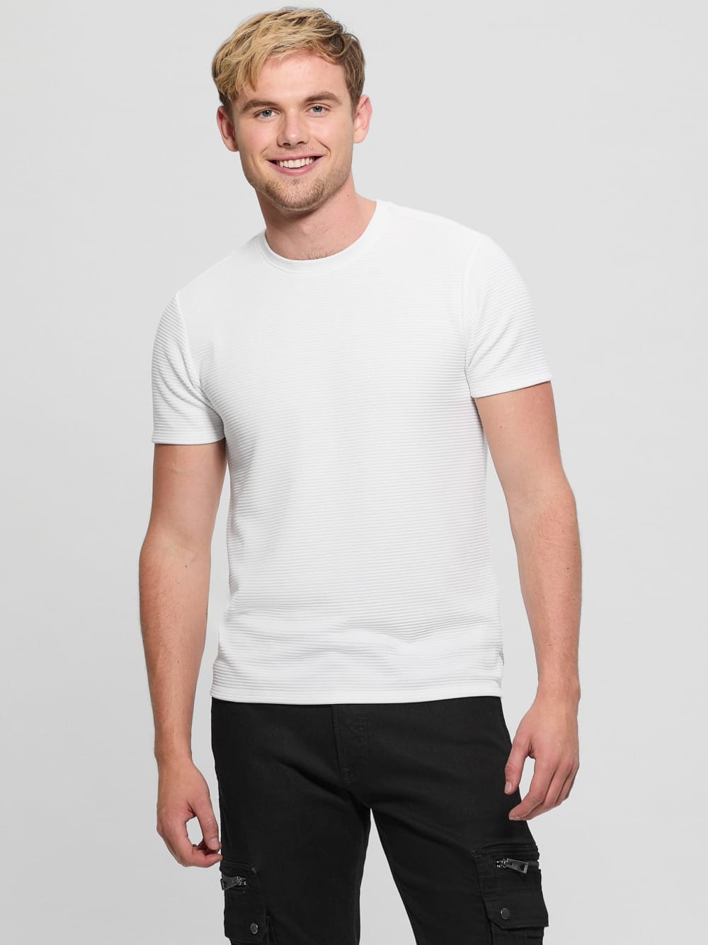 Textured Stripe Tee - Guess