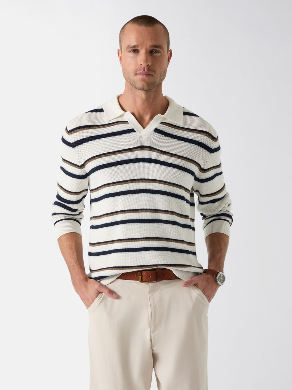 Striped viscose-blend sweater - Guess