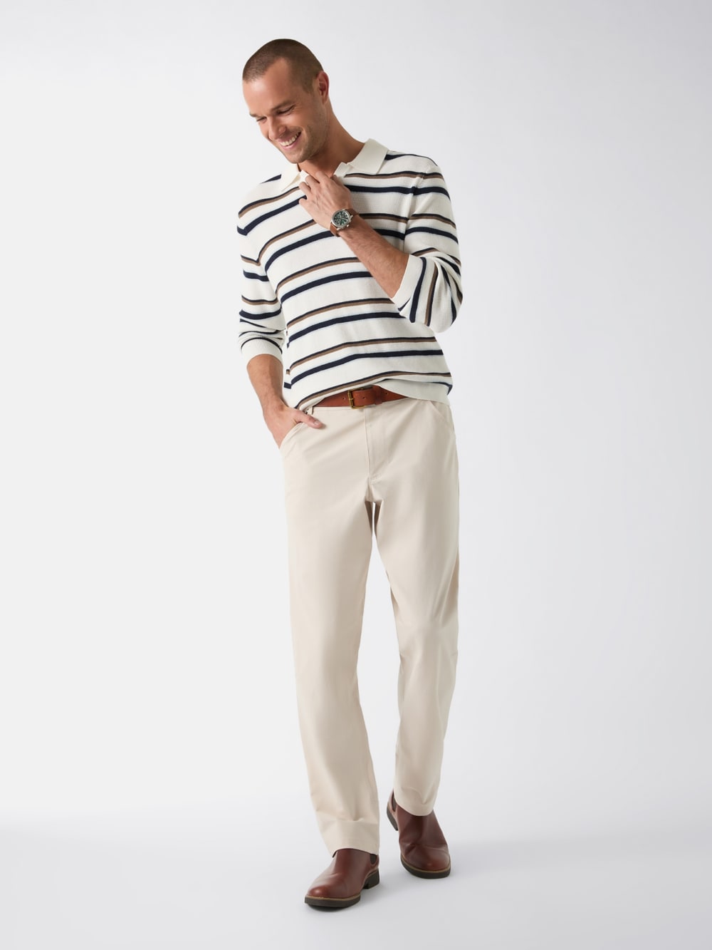 Striped viscose-blend sweater - Guess