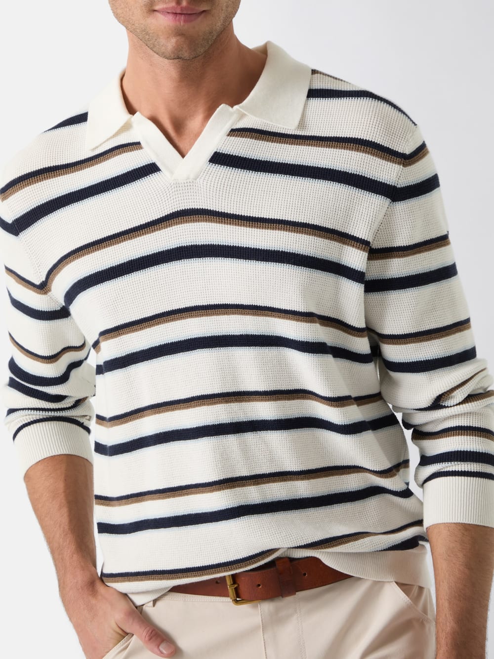 Striped viscose-blend sweater - Guess