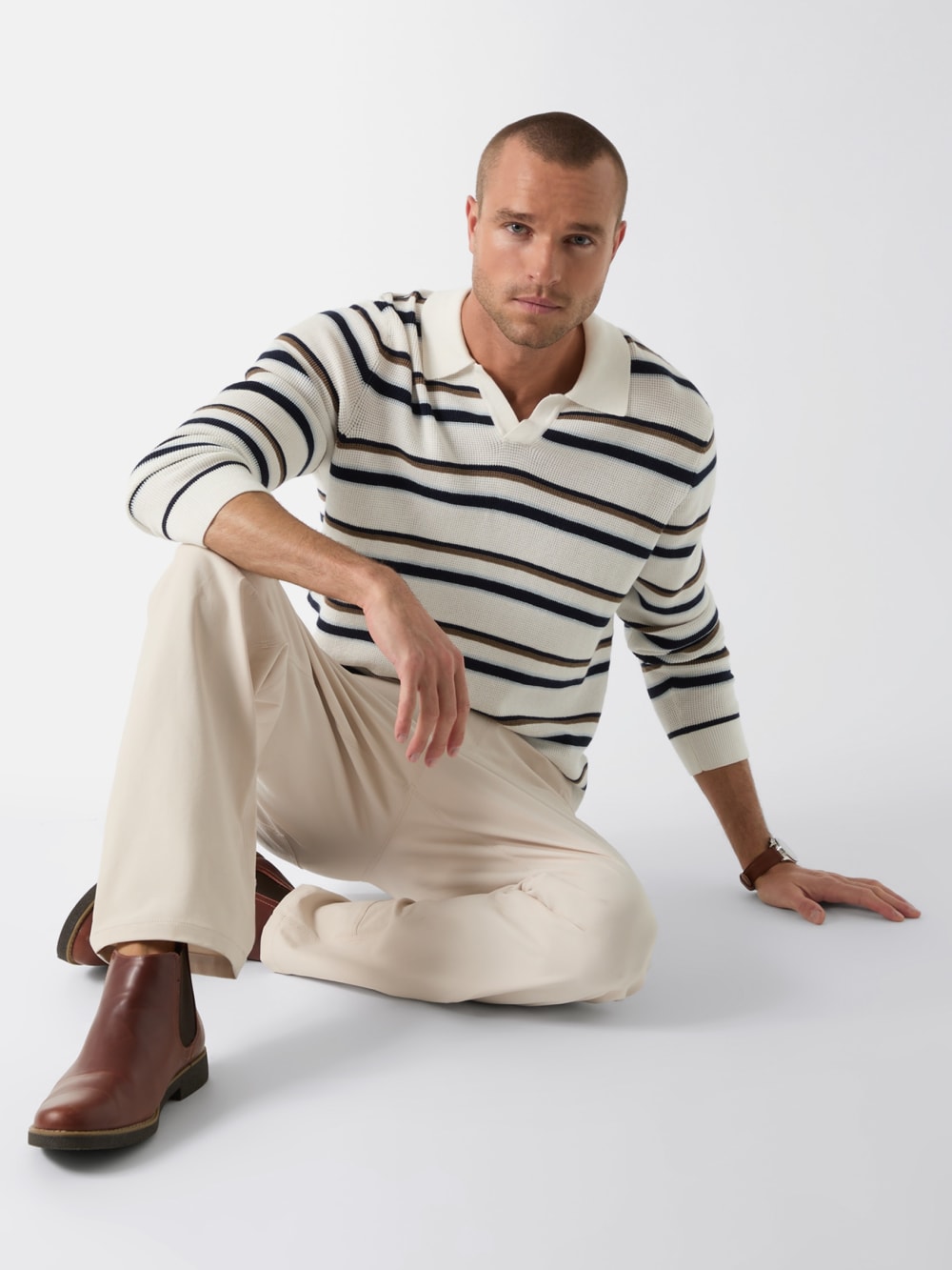 Striped viscose-blend sweater - Guess