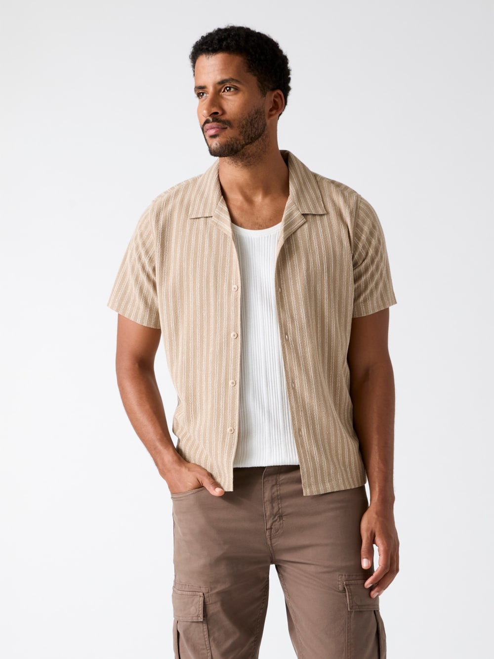 Striped Knit Shirt - Guess