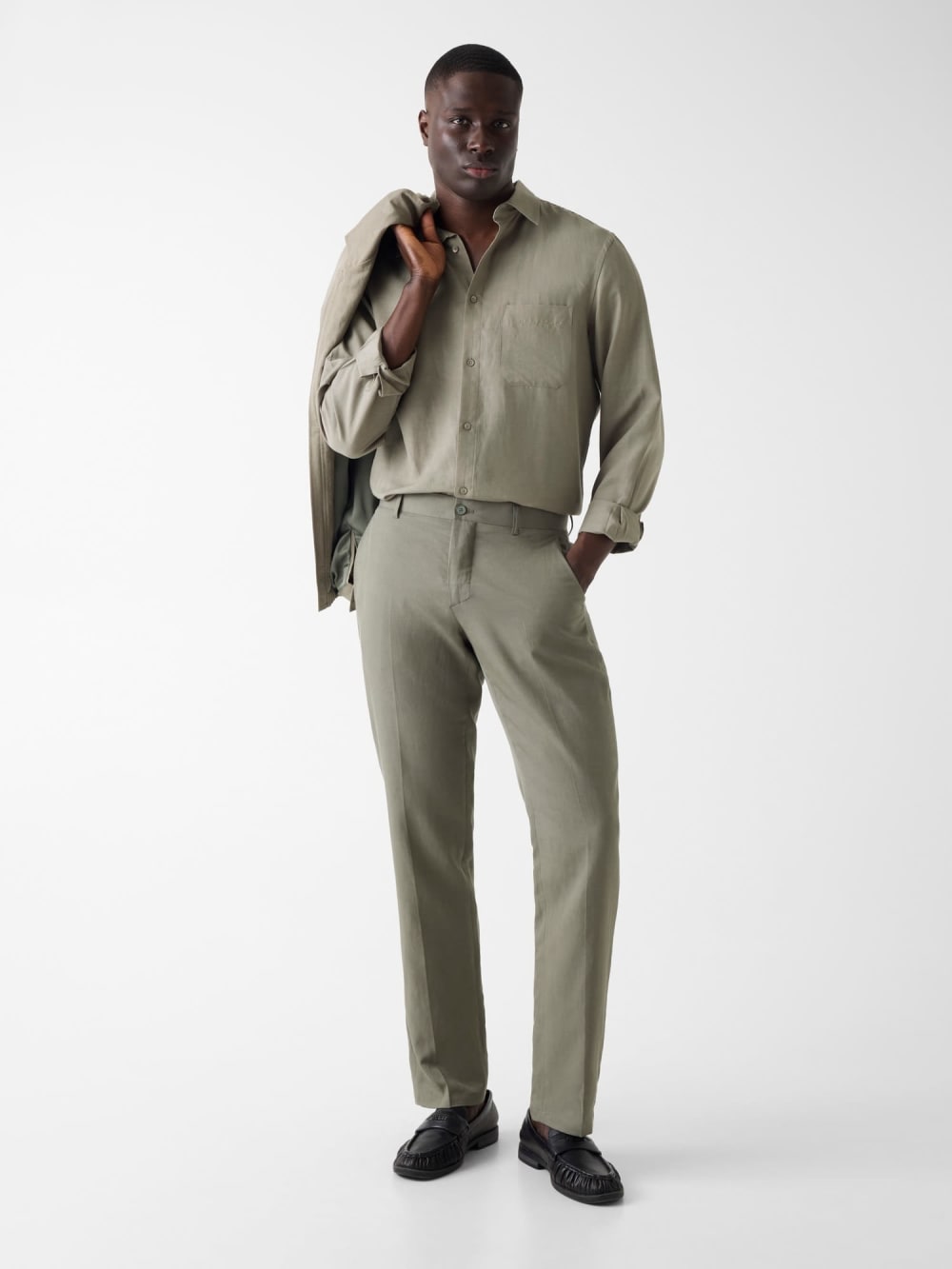Linen-blend slim pants - Guess