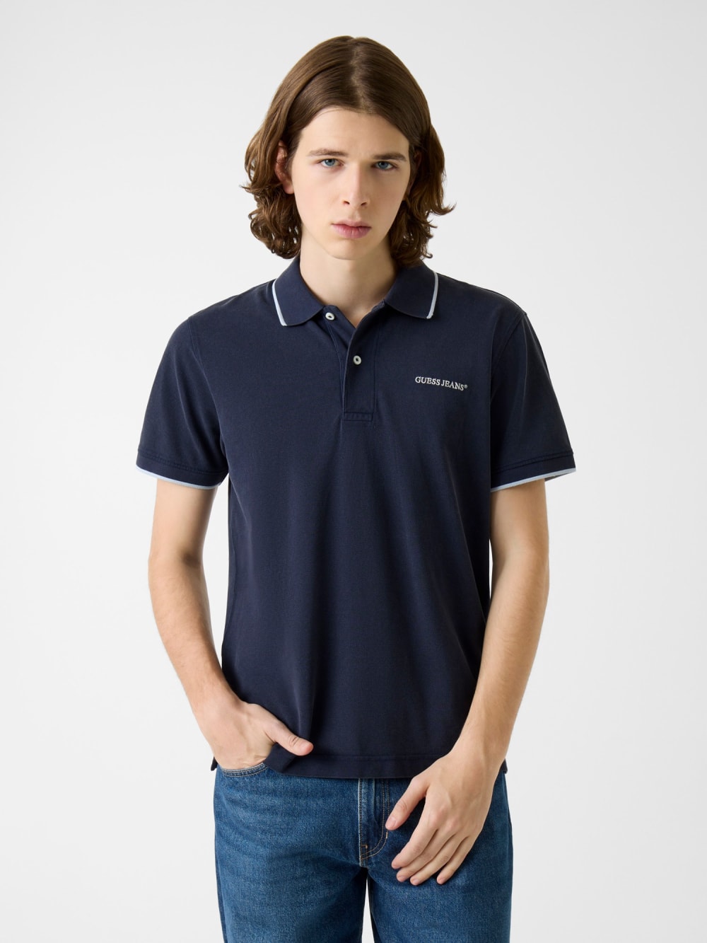 Embroidered Logo Polo - Guess