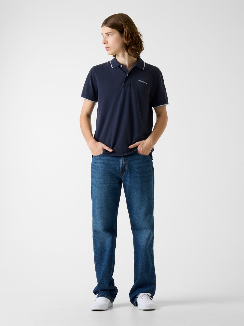 Embroidered Logo Polo - Guess
