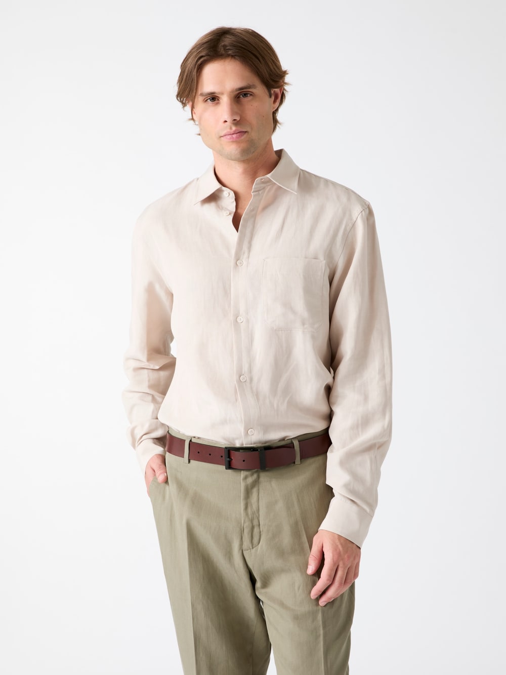 Linen-blend shirt - Guess