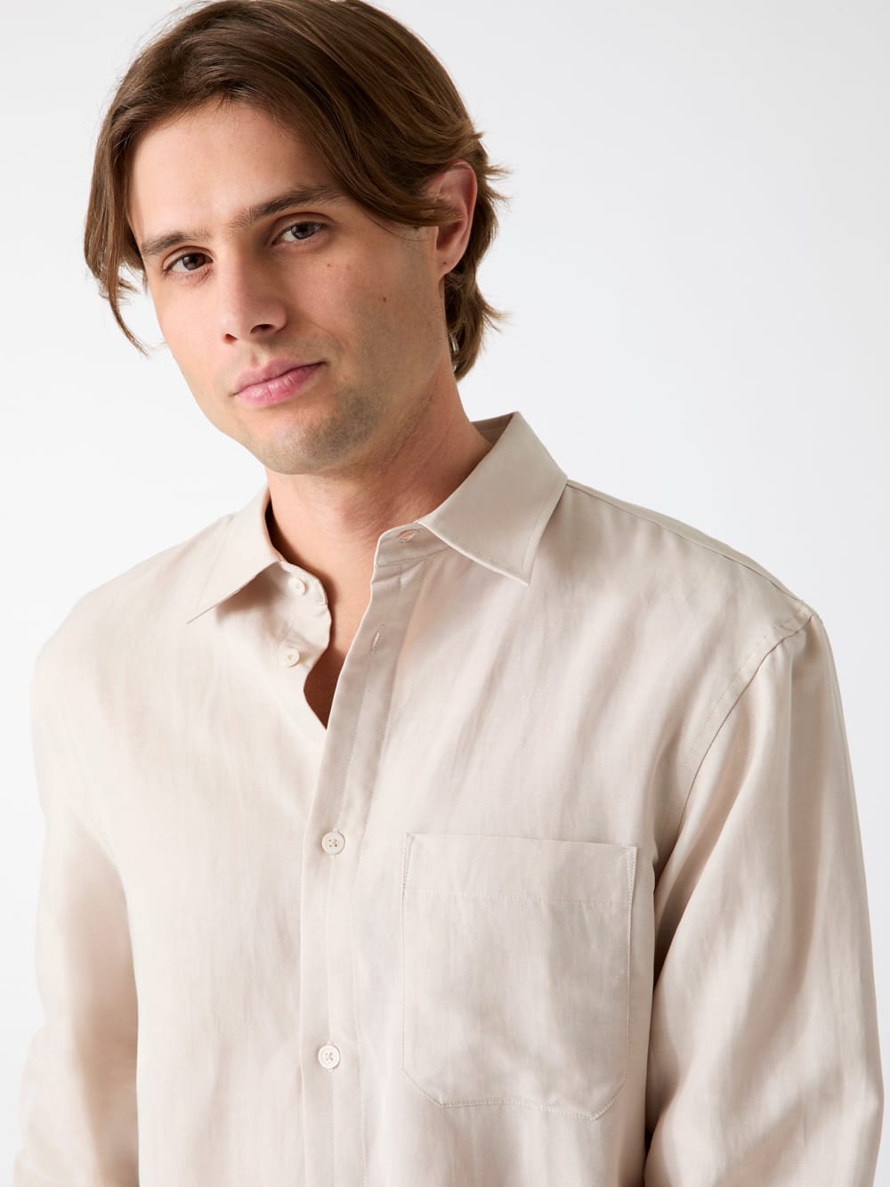 Linen-blend shirt - Guess