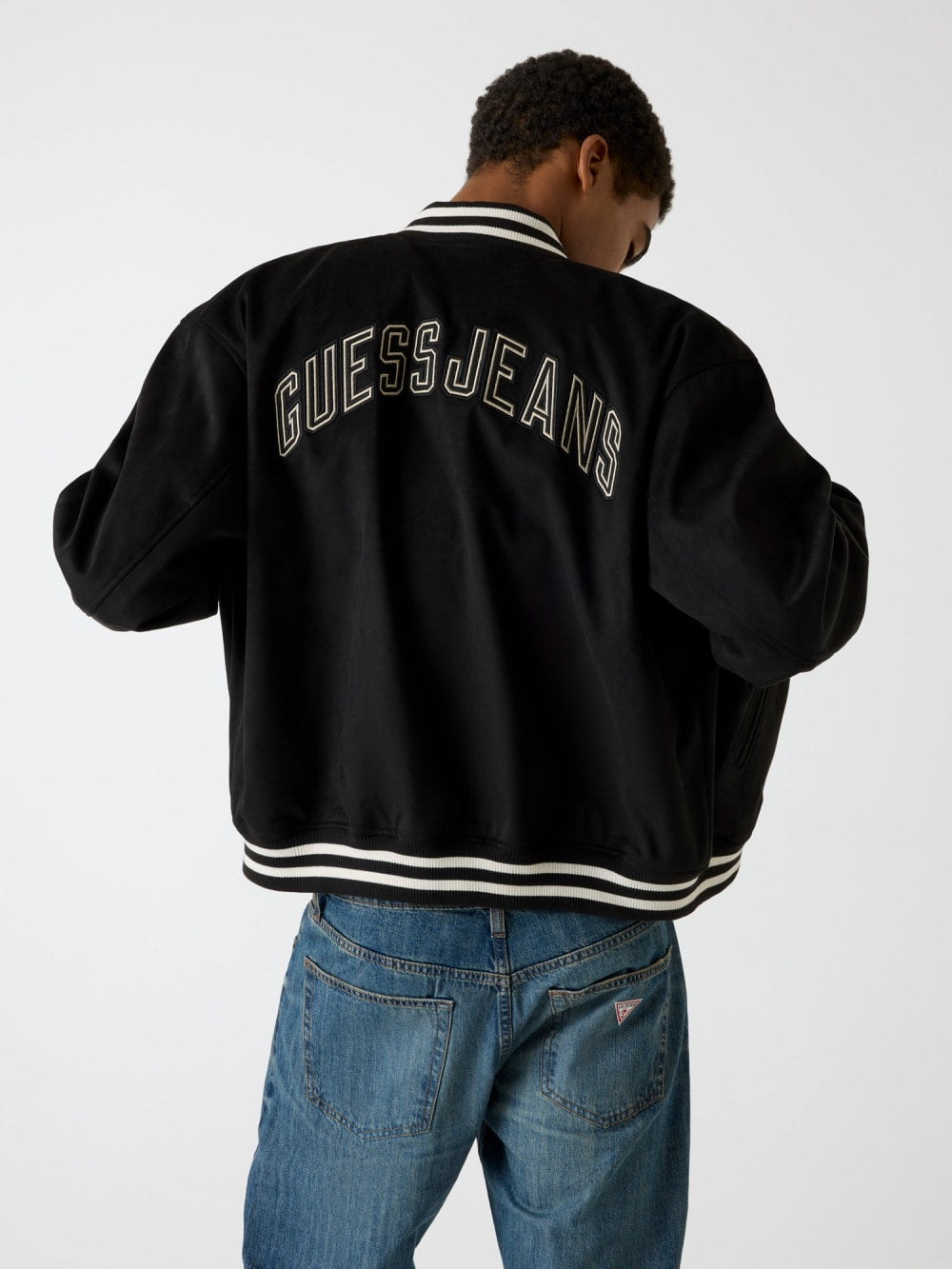 Faux suede bomber jacket - Guess