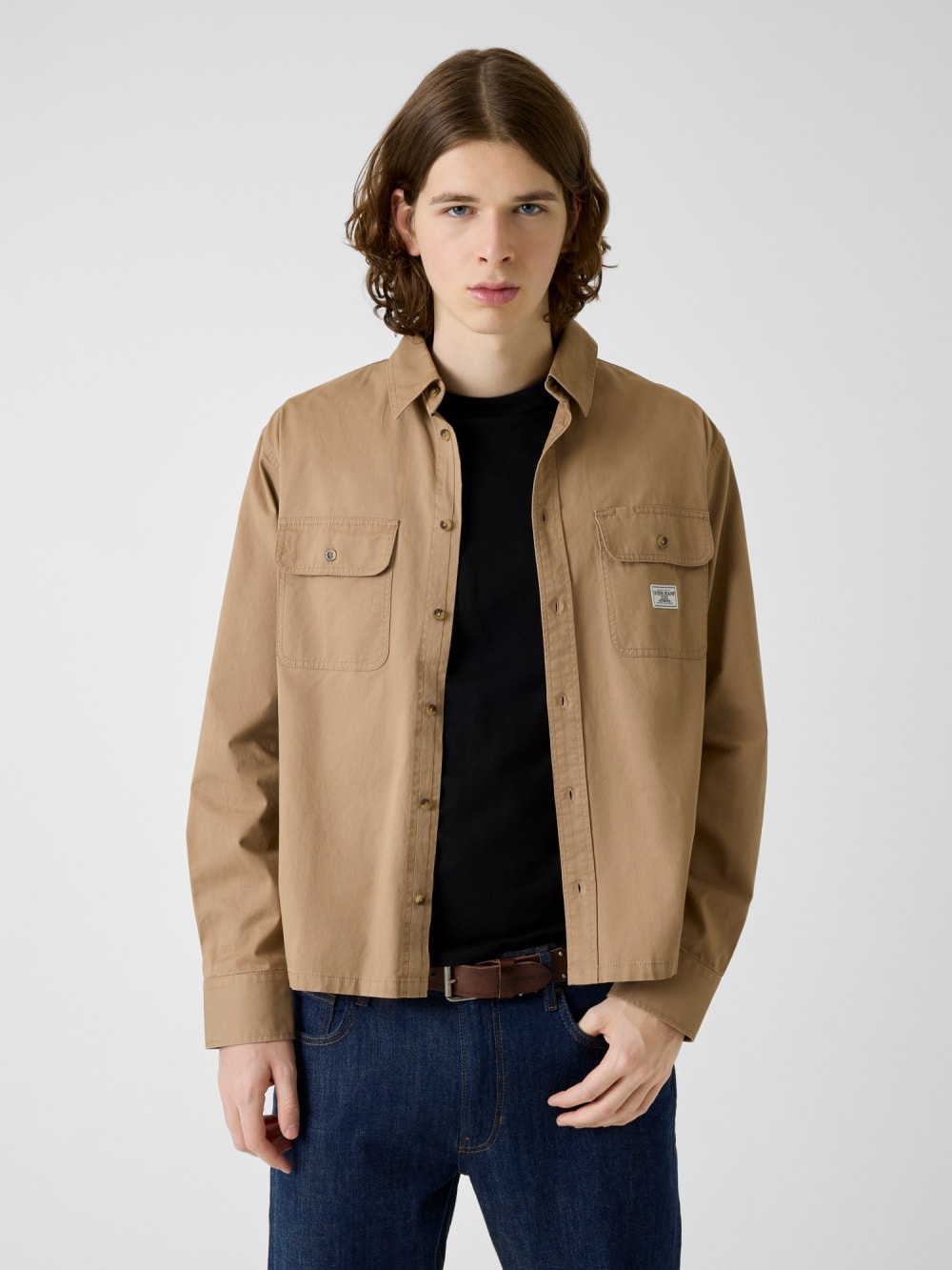 Boxy Crop Pocket Shirt - Guess