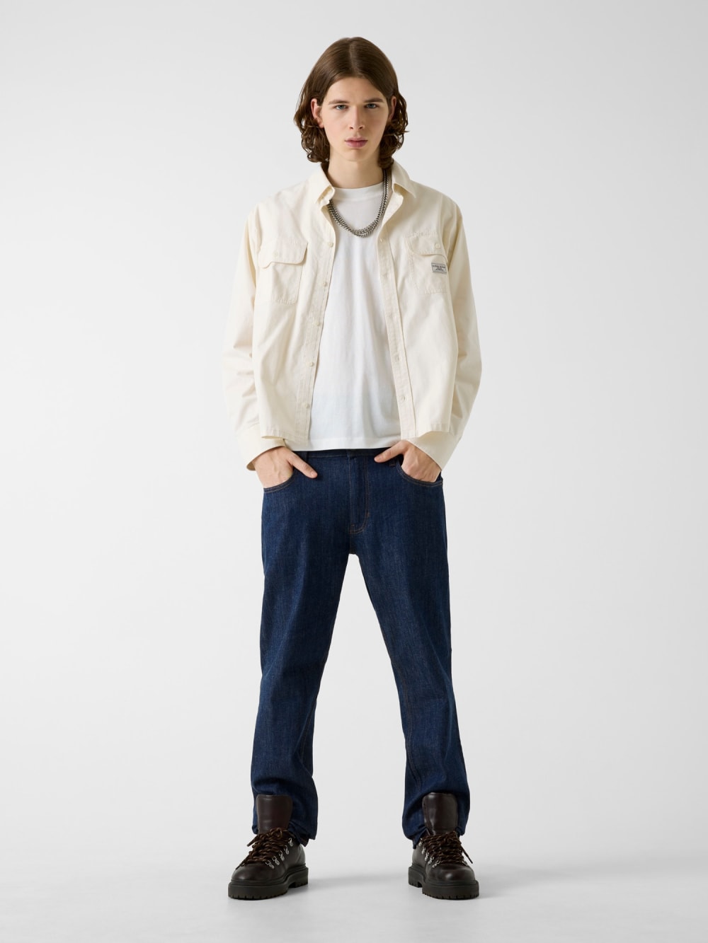Boxy Crop Pocket Shirt - Guess