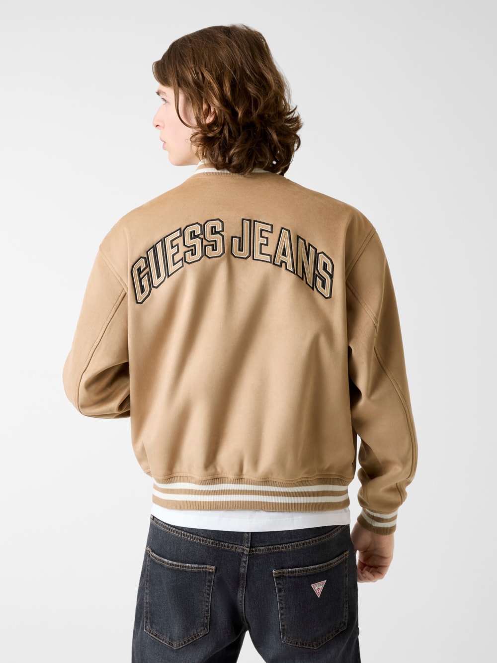 Faux suede bomber jacket - Guess