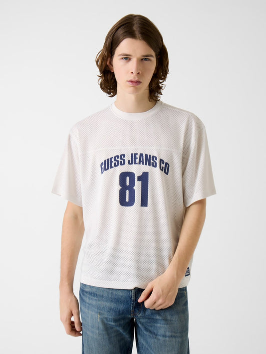 Boxy Crop Mesh Jersey - Guess