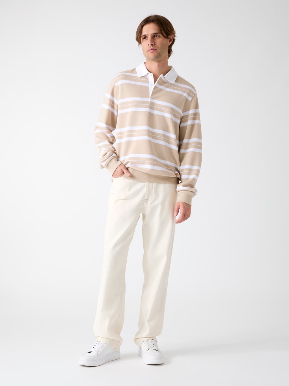 Striped polo sweater - Guess