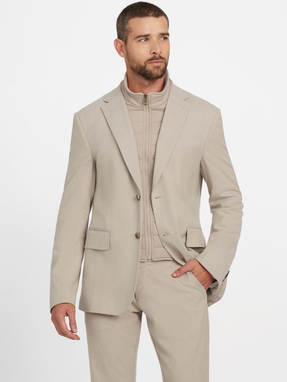 Utility Wool-Blend Blazer - Guess
