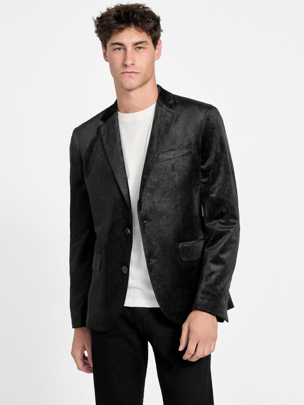 Eco Fulham Embossed Velvet Blazer - Guess