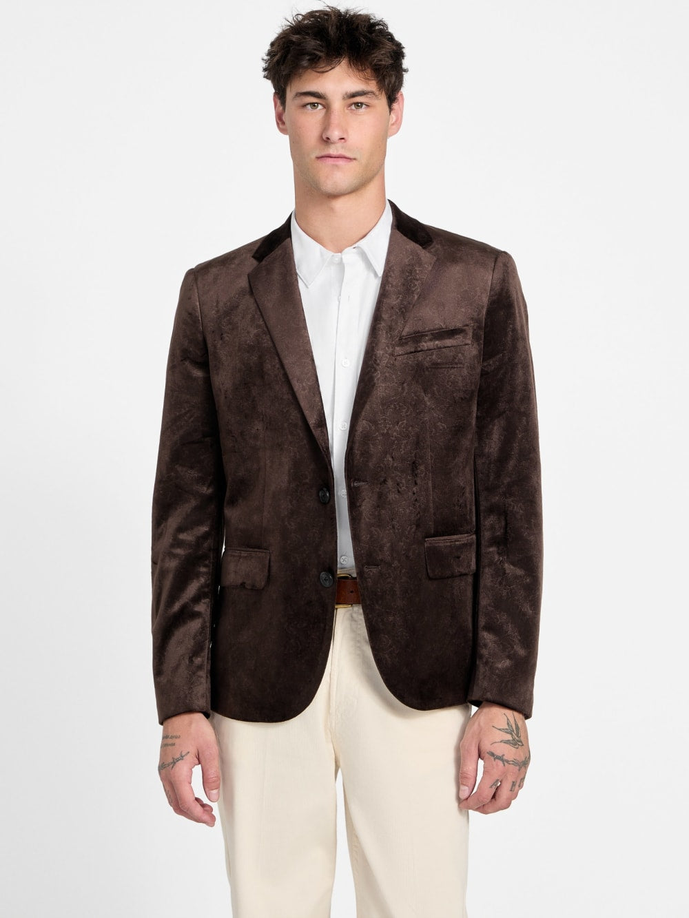 Eco Fulham Embossed Velvet Blazer - Guess