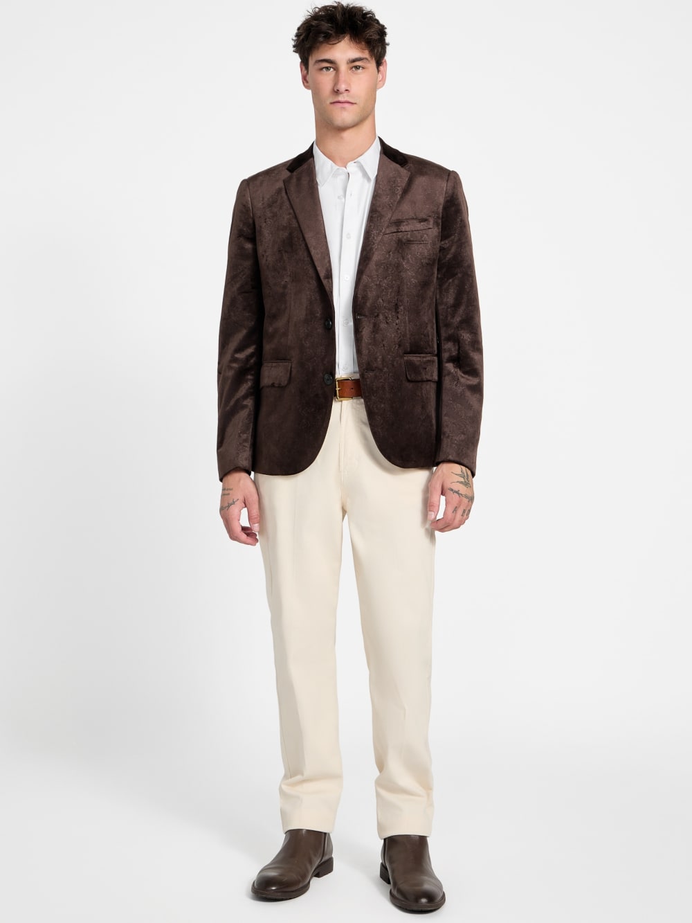 Eco Fulham Embossed Velvet Blazer - Guess