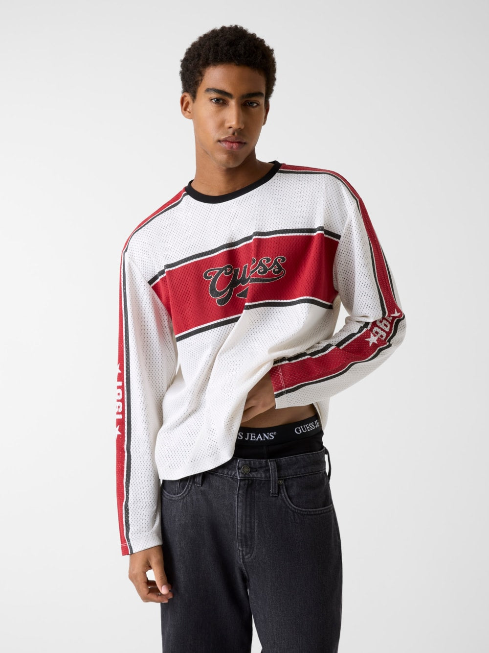 Boxy fit mesh t-shirt - Guess