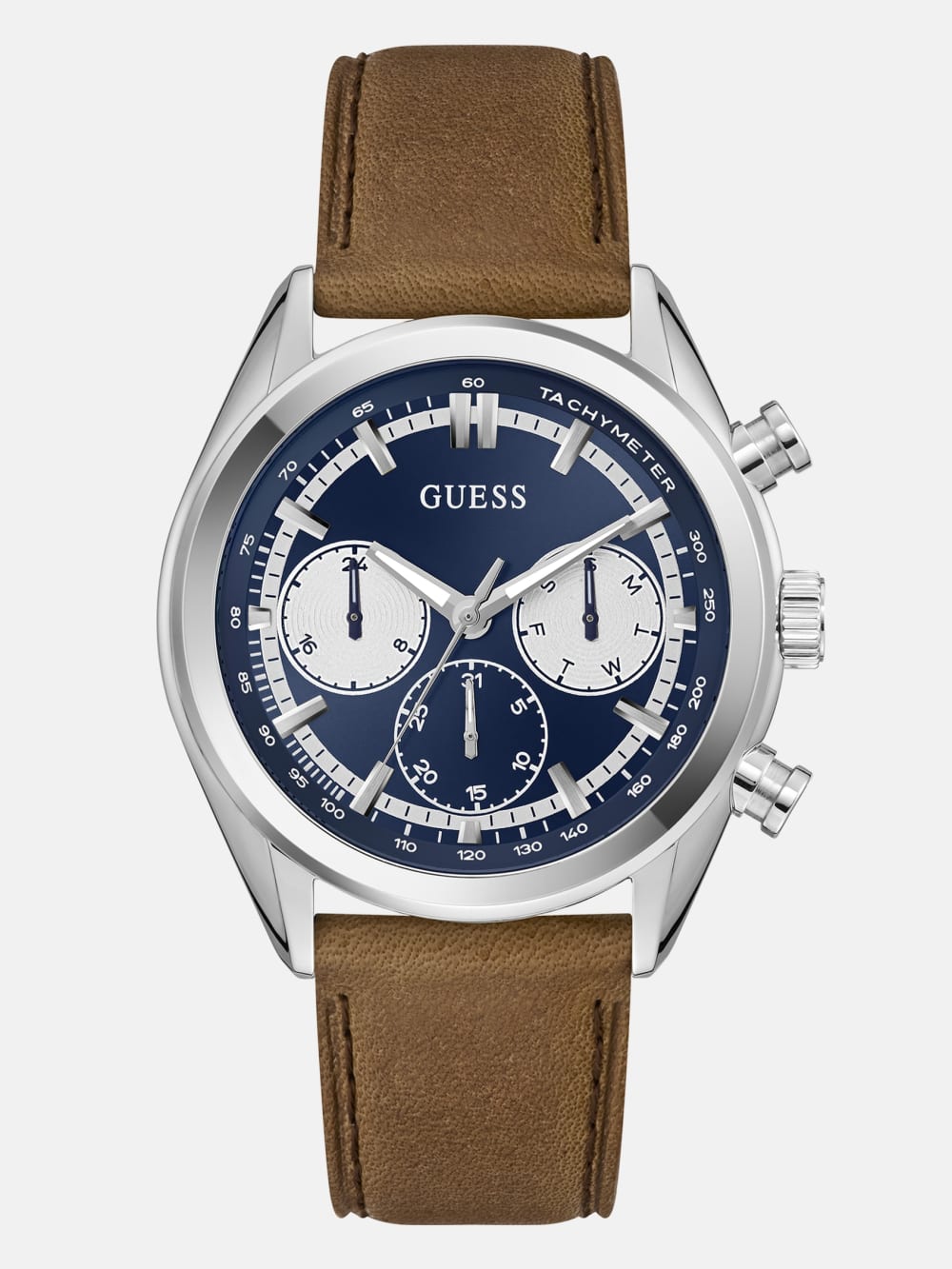 Two-Tone Multifunction Suede Watch - Guess