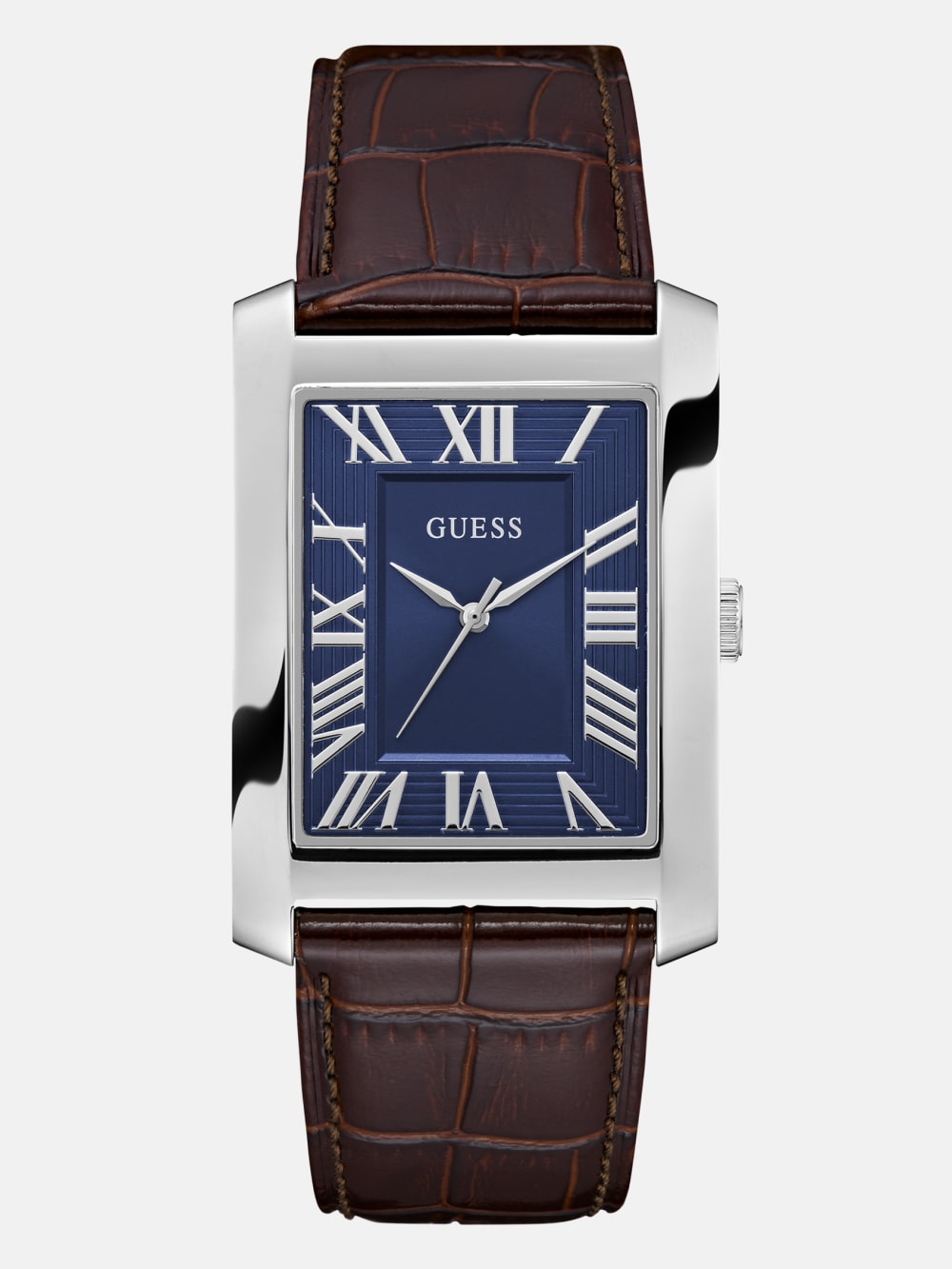 Silver-Tone and Navy Analog Watch - Guess