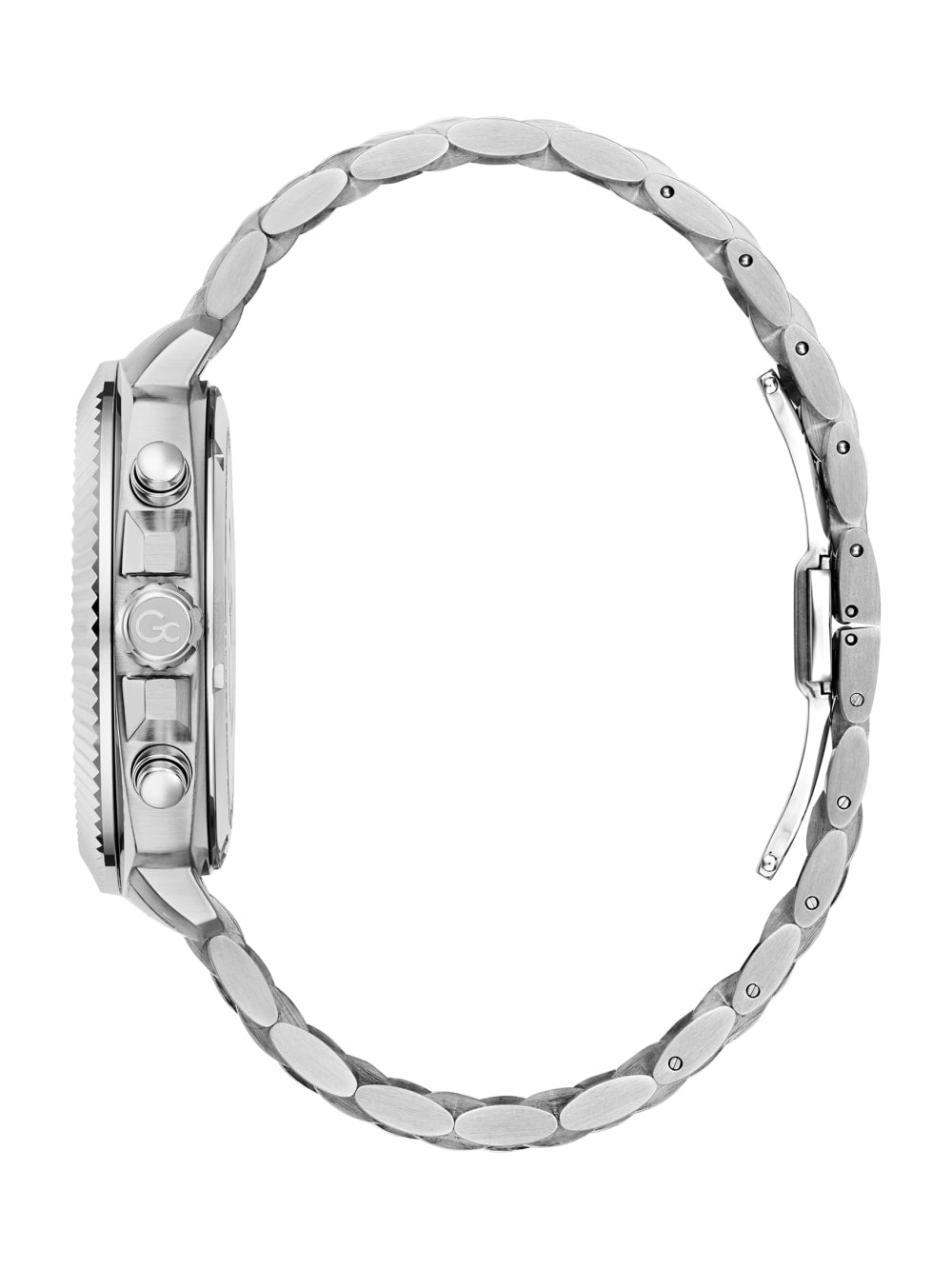 Gc Silver-Tone Chronograph Watch - Guess